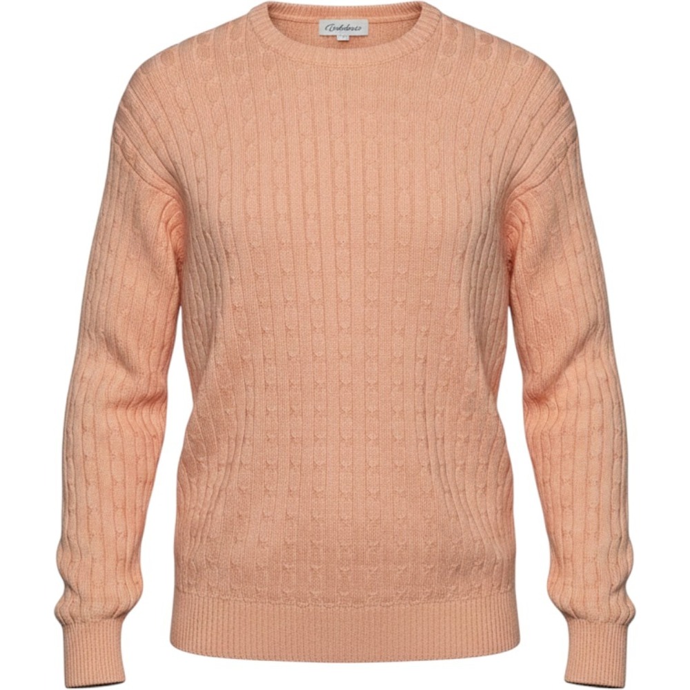 NOS 80s Izod Lacoste Sweater Cable Knit Salmon Pink Coquette Coastal Tennis Prep